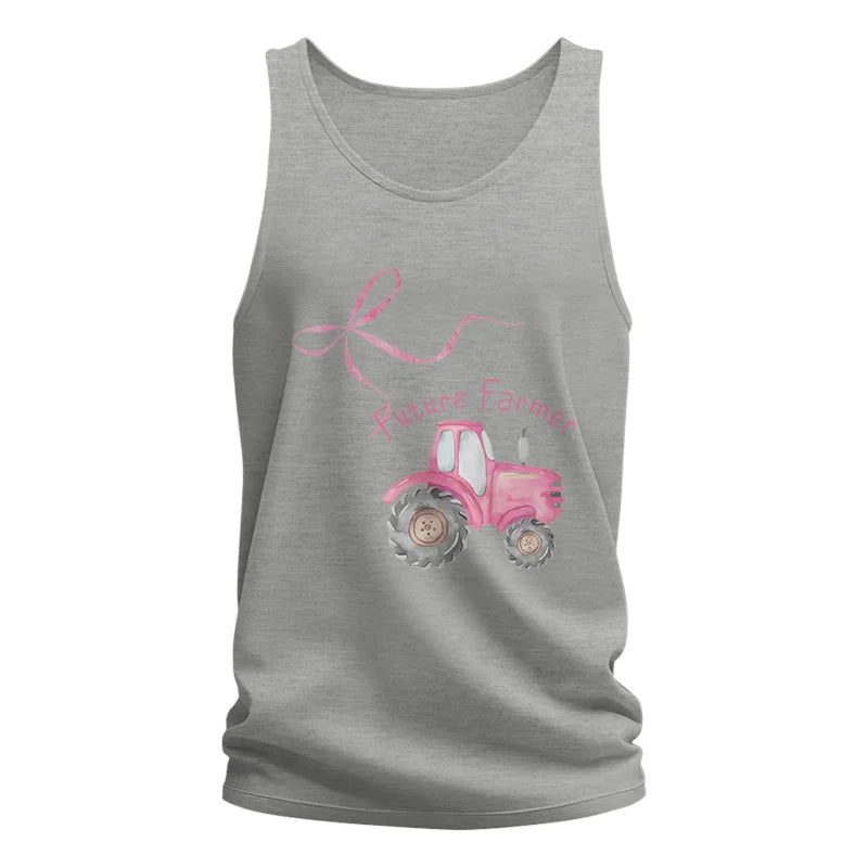 Pink Bow Cute Tractor - Unisex Jersey Tank