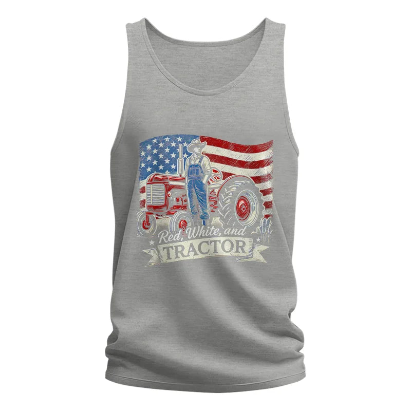 Red White And Tractor - Unisex Jersey Tank