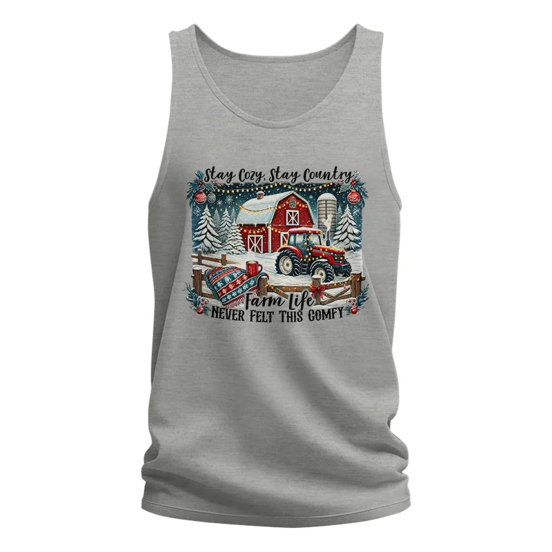 Stay Cozy_Stay Country_Farm Life Never Felt This Comfy 3 - Unisex Jersey Tank