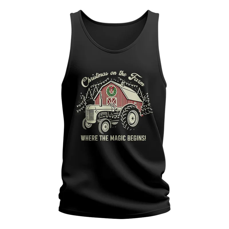 Christmas on the Farm Where the Magic Begins! 3 - Unisex Jersey Tank