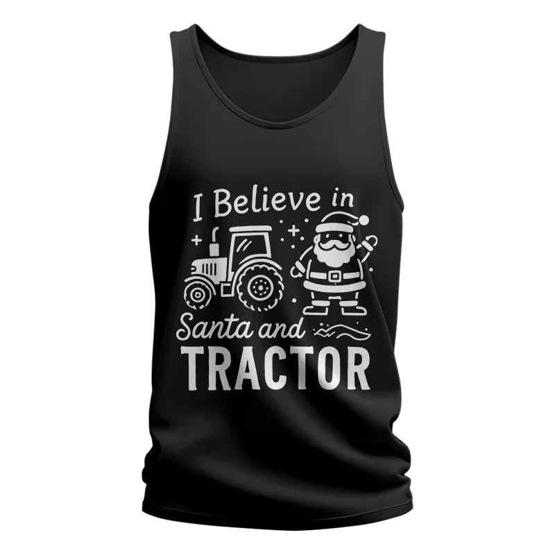 Image of I Believe In Santa And Tractor - Unisex Jersey Tank