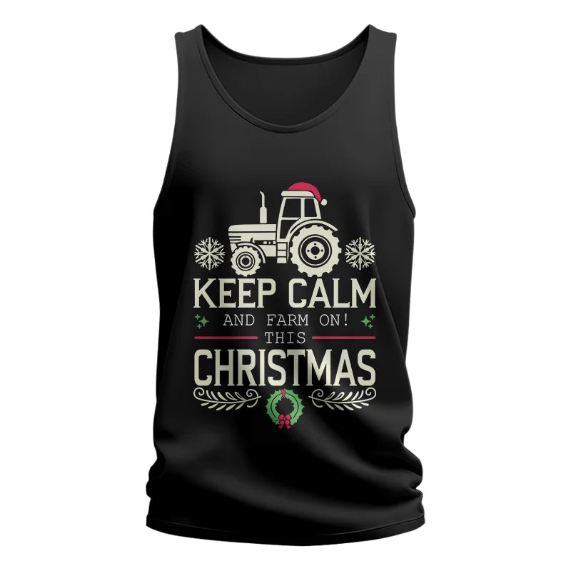 Keep Calm And Farm On! This Christmas - Unisex Jersey Tank