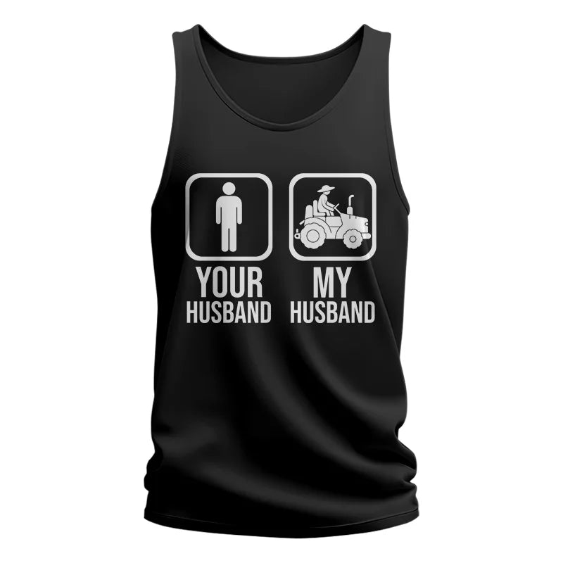 My Husband Is Cooler Than Yours Funny Farm Tractor 1 - Unisex Jersey Tank