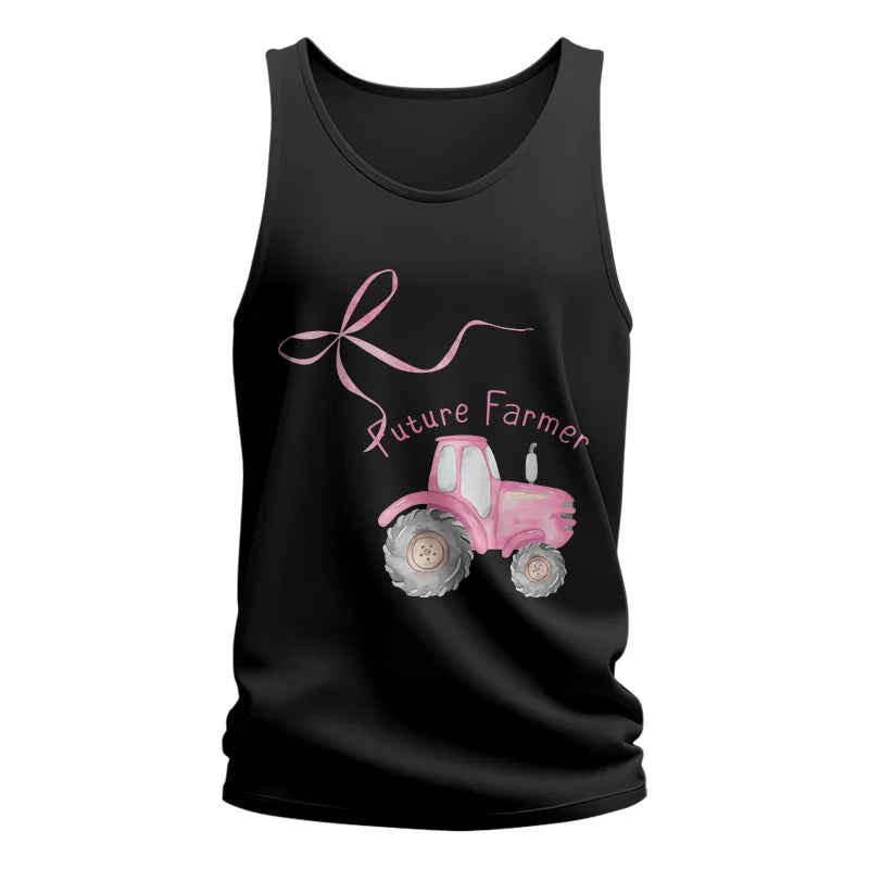 Pink Bow Cute Tractor - Unisex Jersey Tank