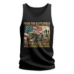 Veteran Farmer From The Battlefield To The Farm Field 1 - Unisex Jersey Tank