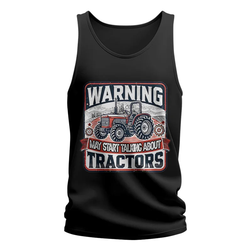 Image of Warning May Start Talking About Tractors - Unisex Jersey Tank