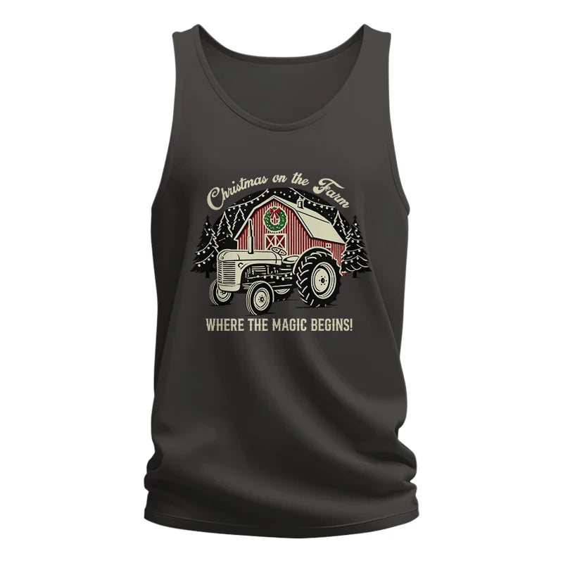 Christmas on the Farm Where the Magic Begins! 3 - Unisex Jersey Tank