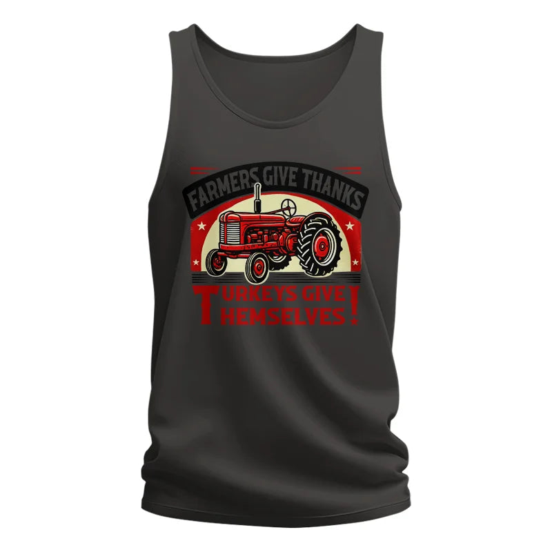 Image of Farmers Give Thanks Turkeys Give Themselves 2 - Unisex Jersey Tank