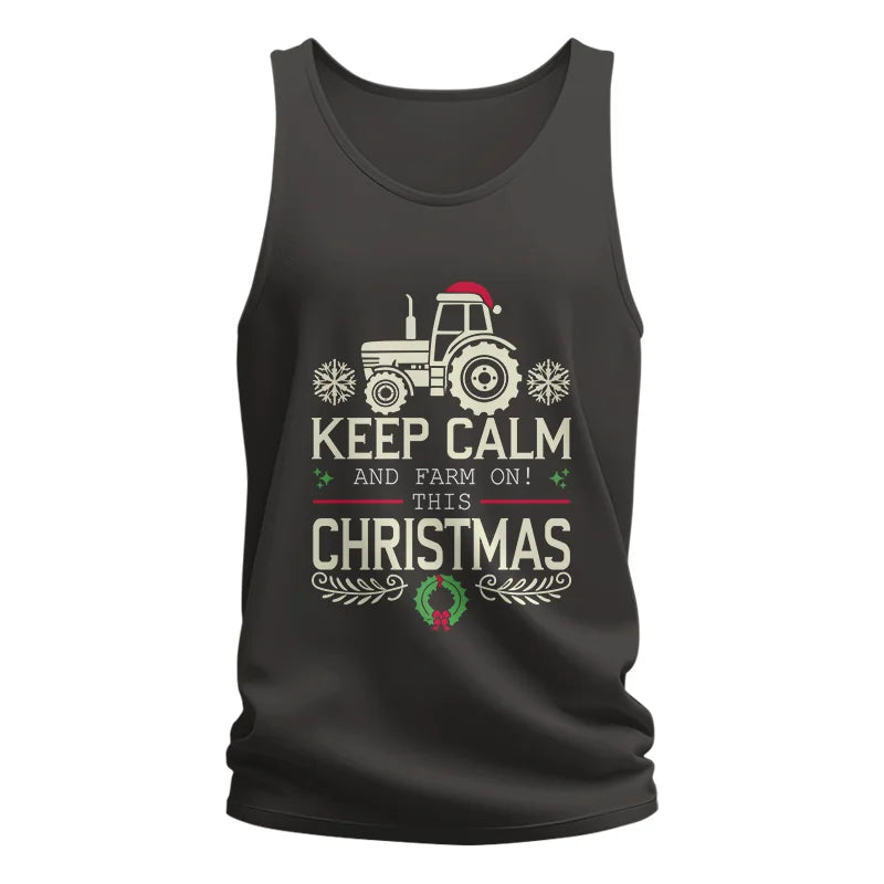 Keep Calm And Farm On! This Christmas - Unisex Jersey Tank