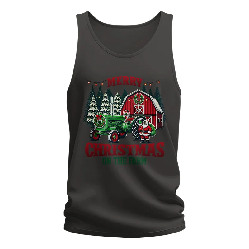 Image of Merry Christmas On The Farm 3 - Unisex Jersey Tank