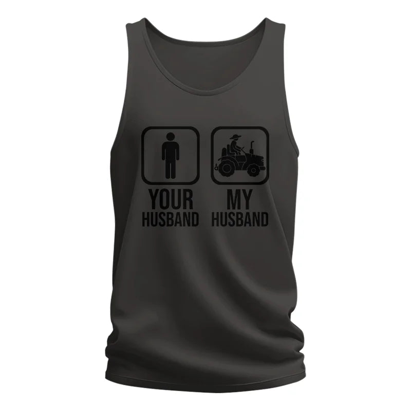 My Husband Is Cooler Than Yours Funny Farm Tractor 2 - Unisex Jersey Tank