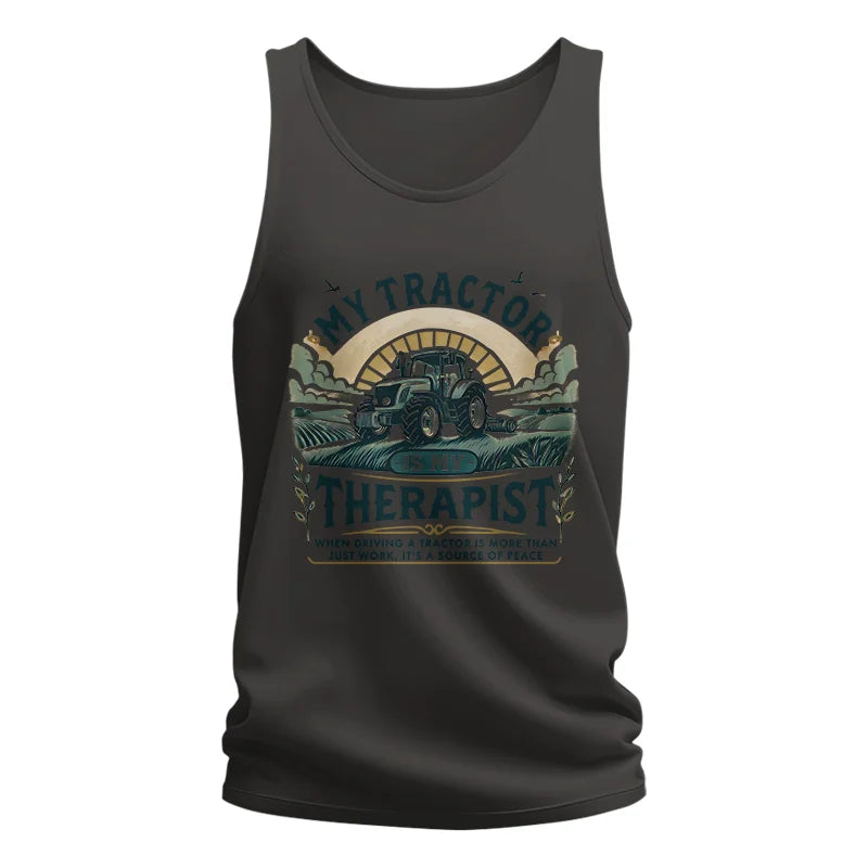 Image of My Tractor Is My Therapist - Unisex Jersey Tank