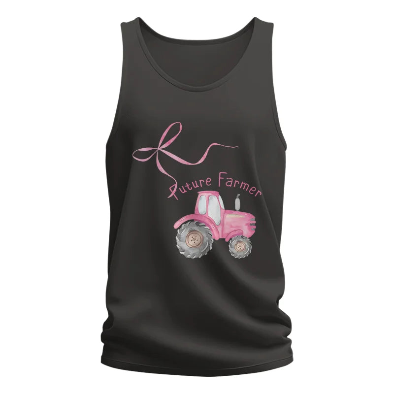 Image of Pink Bow Cute Tractor - Unisex Jersey Tank