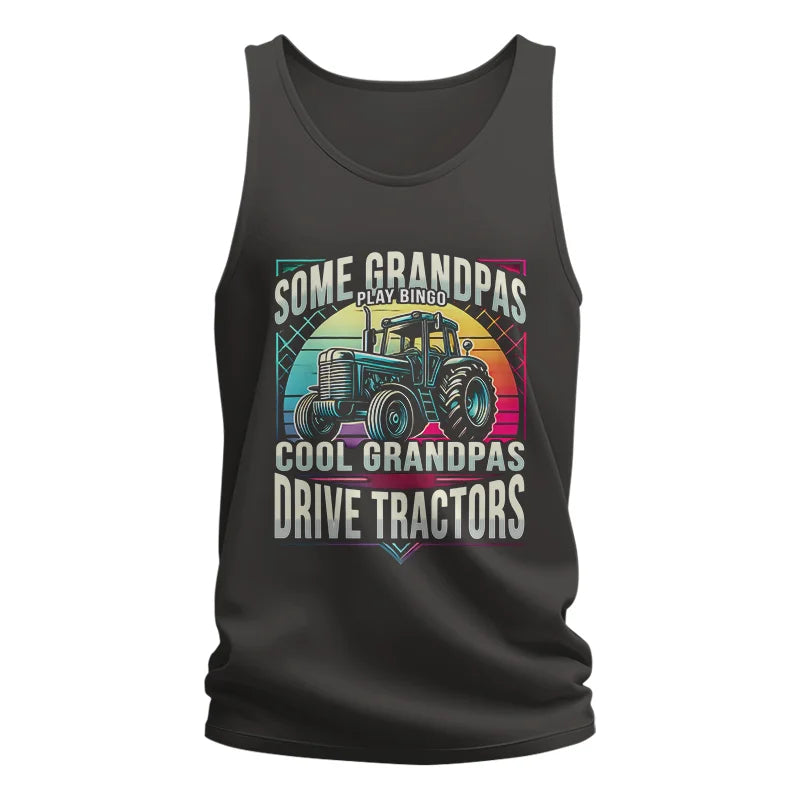 Image of Some Grandpas Play Bingo_Cool Grandpas Drive Tractors - Unisex Jersey Tank