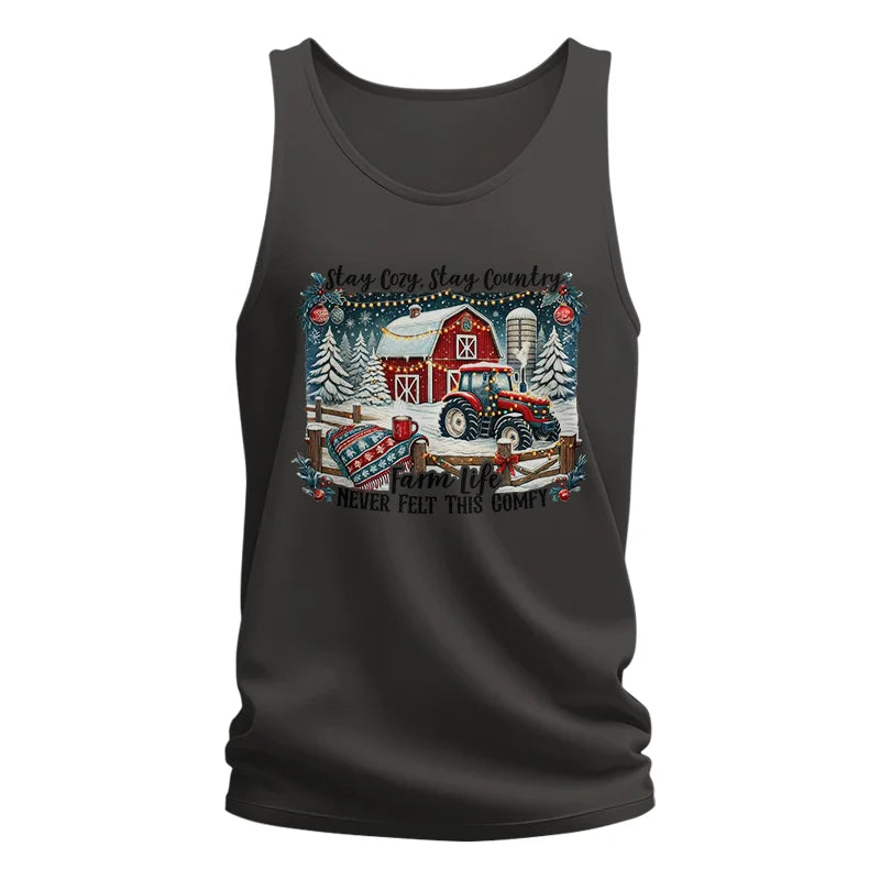 Stay Cozy_Stay Country_Farm Life Never Felt This Comfy 3 - Unisex Jersey Tank