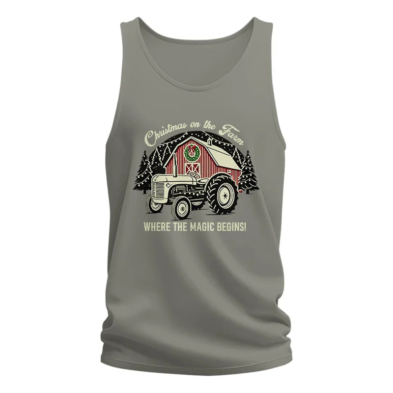 Christmas on the Farm Where the Magic Begins! 3 - Unisex Jersey Tank