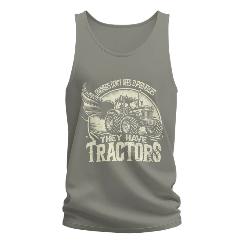 Farmers Don’t Need Superheroes They Have Tractors - Unisex Jersey Tank