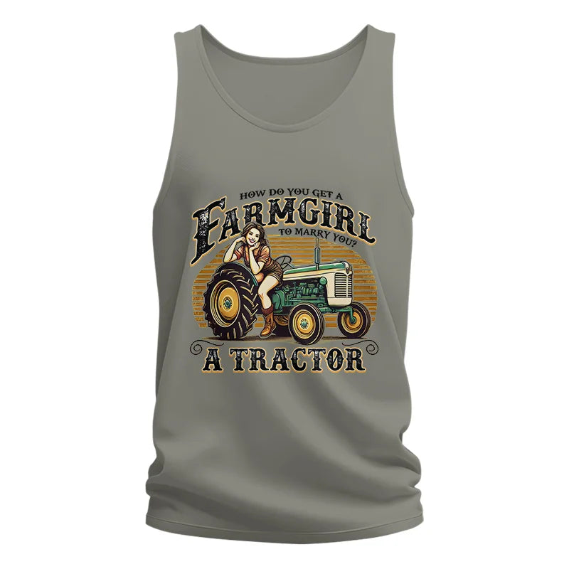 Image of Get A Farmgirl To Marry You_A Tractor - Unisex Jersey Tank