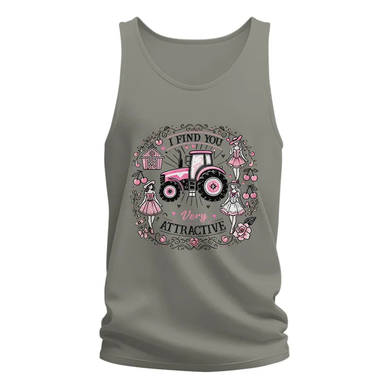 I Find You Very Attractive Pink Cherry - Unisex Jersey Tank