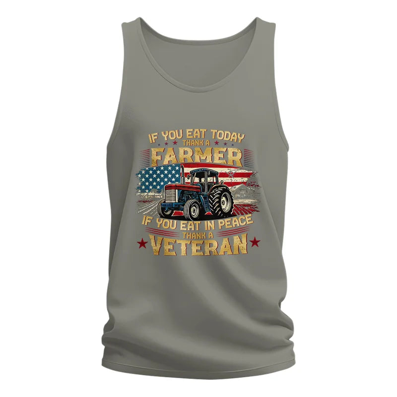 Image of If You Eat Today Thank a Farmer If You Eat in Peace Thank a Veteran - Unisex Jersey Tank