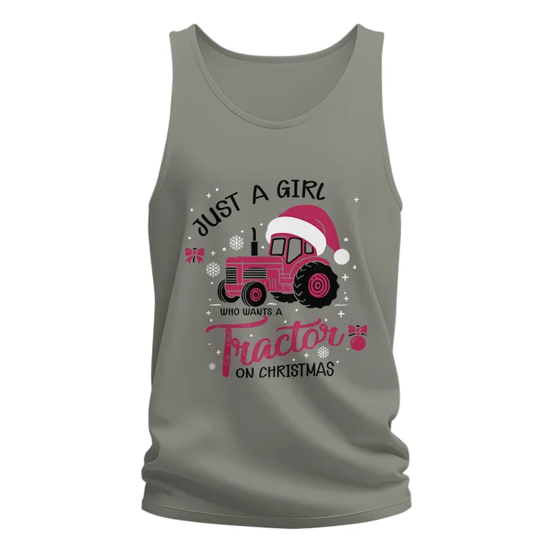 Just A Girl Who Want A Tractor On Christmas - Unisex Jersey Tank