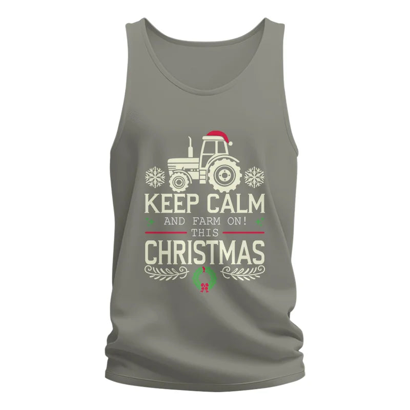 Keep Calm And Farm On! This Christmas - Unisex Jersey Tank