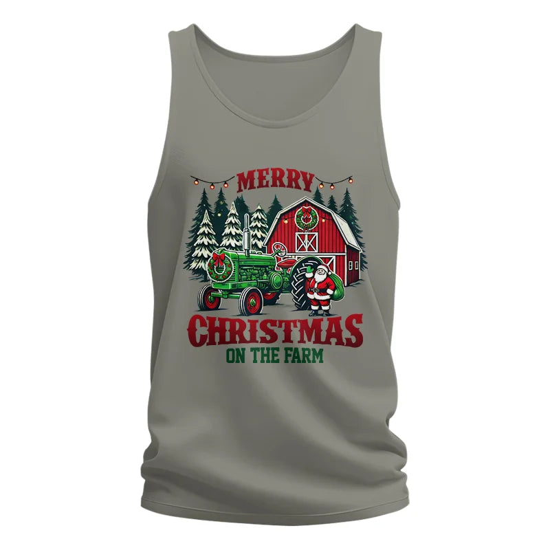 Merry Christmas On The Farm 3 - Unisex Jersey Tank