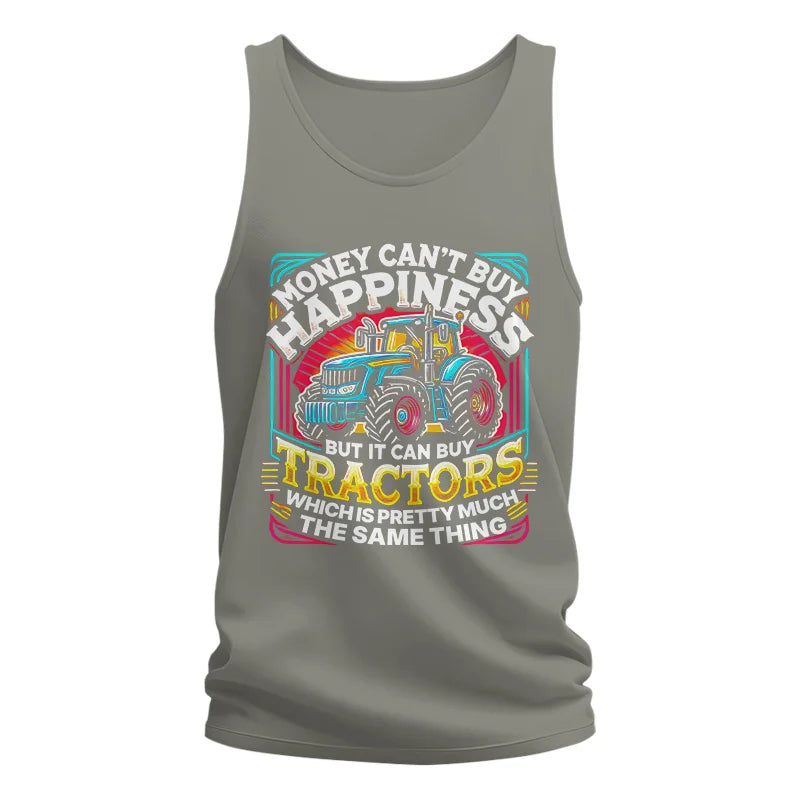 Image of Money Can't Buy Happiness Can Buy Tractors - Unisex Jersey Tank