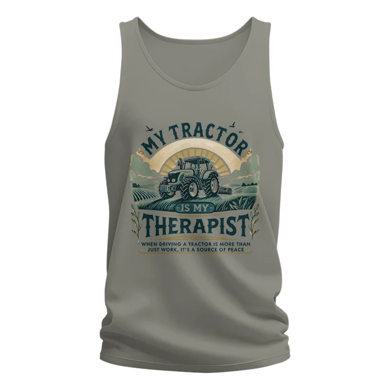 Image of My Tractor Is My Therapist - Unisex Jersey Tank