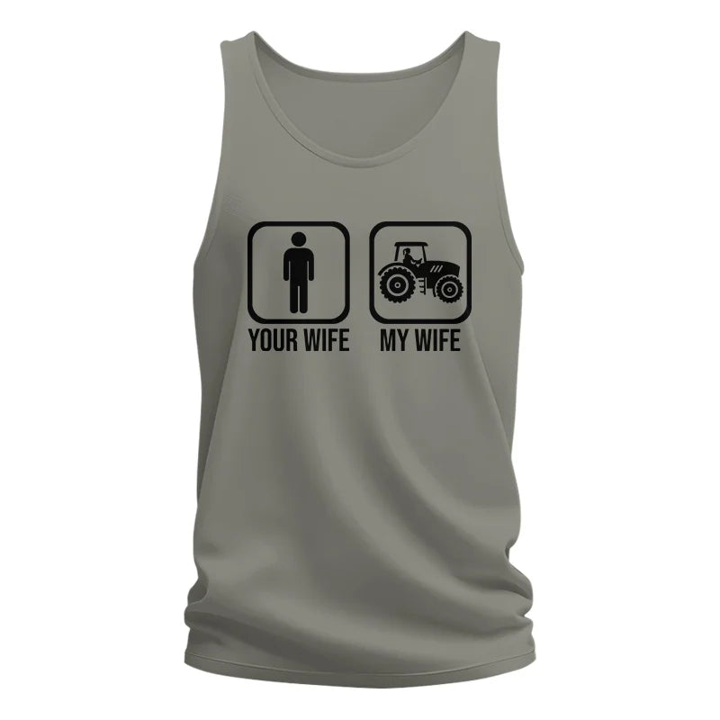 My Wife Is Cooler Than Yours Funny Farm Tractor 2 - Unisex Jersey Tank