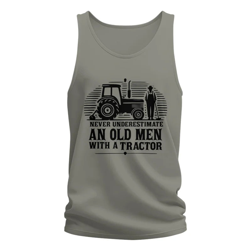 Image of Never Underestimate An Old Men With A Tractor - Unisex Jersey Tank