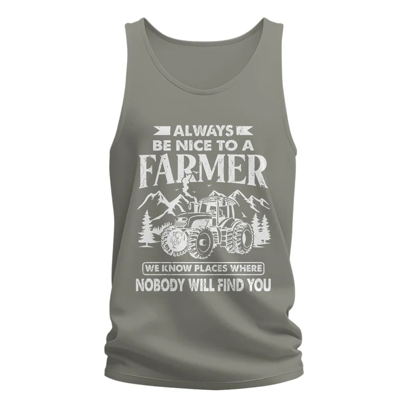 Nice Farmer Funny Tractor Rancher Farming - Unisex Jersey Tank