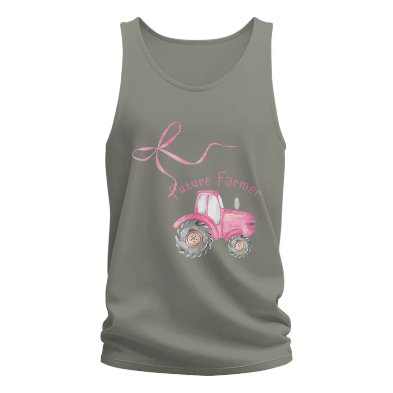 Pink Bow Cute Tractor - Unisex Jersey Tank