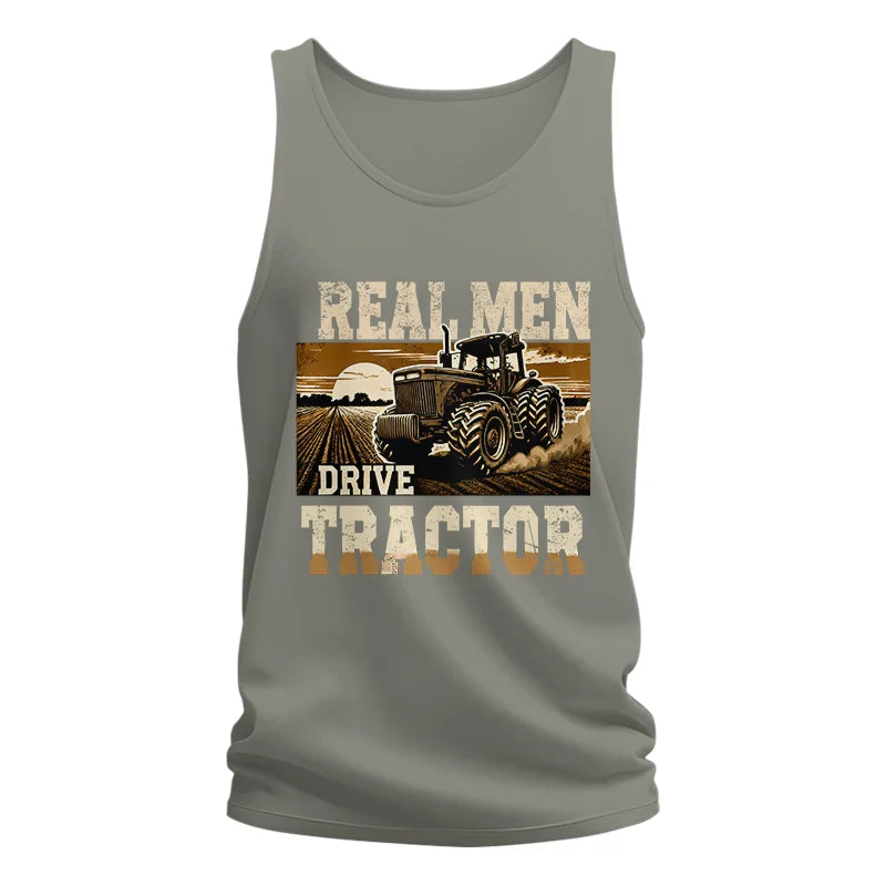 Image of Real Men Drive Tractor - Unisex Jersey Tank