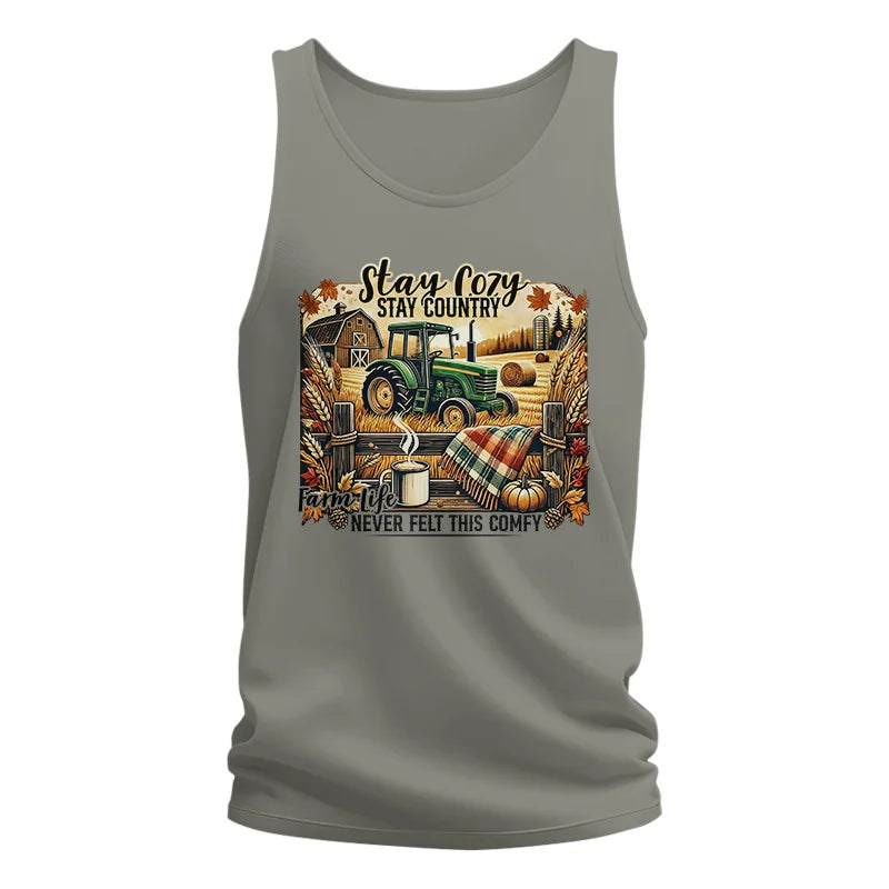 Stay Cozy_Stay Country_Farm Life Never Felt This Comfy 2 - Unisex Jersey Tank