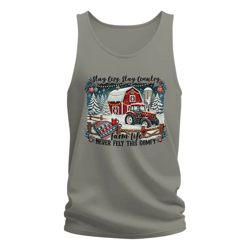 Stay Cozy_Stay Country_Farm Life Never Felt This Comfy 3 - Unisex Jersey Tank