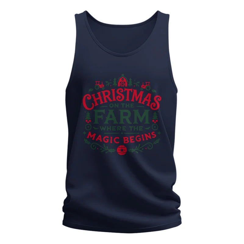 Christmas on the Farm Where the Magic Begins! 1 - Unisex Jersey Tank