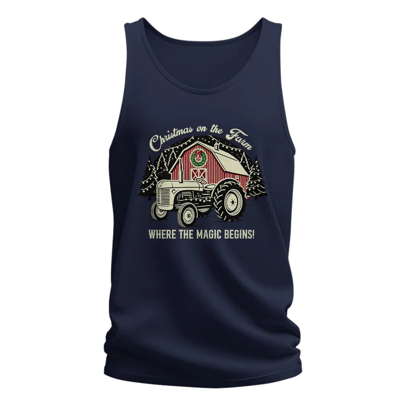 Christmas on the Farm Where the Magic Begins! 3 - Unisex Jersey Tank