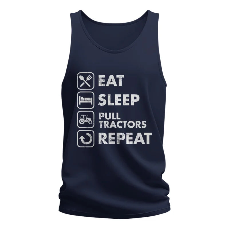 Image of Eat Sleep Pull Tractors Repeat - Unisex Jersey Tank