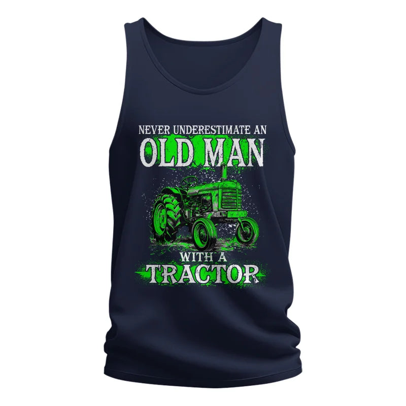 Funny Quote Never Underestimate Old Man Tractor - Unisex Jersey Tank