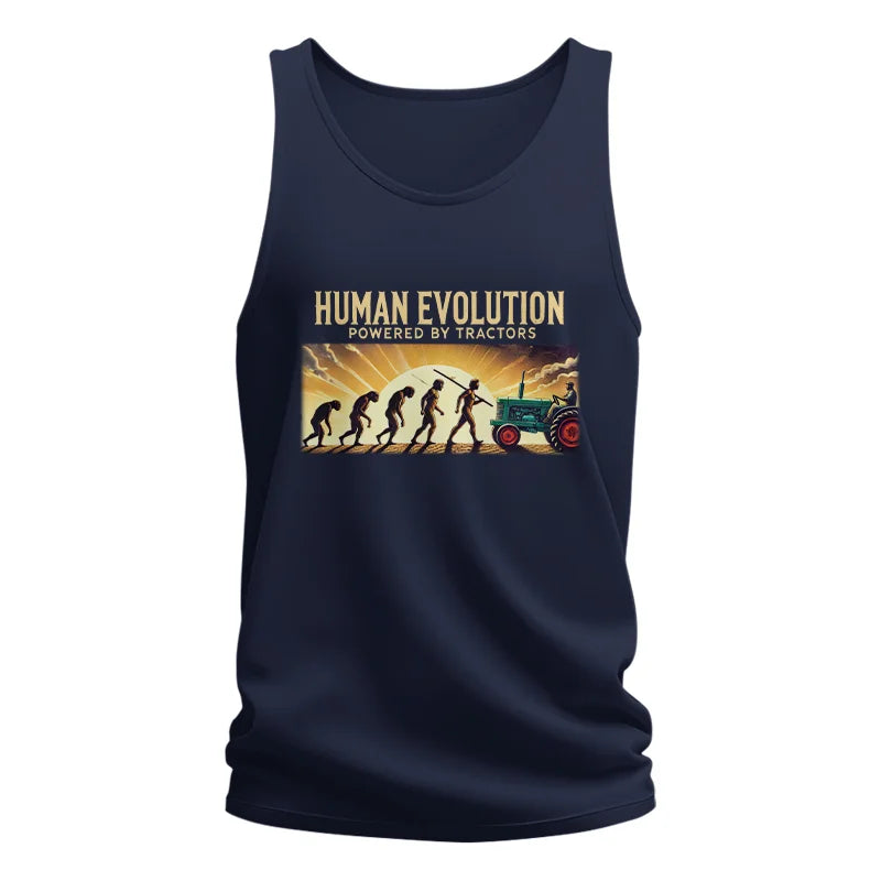 Image of Human Evolution Powered By Tractors - Unisex Jersey Tank