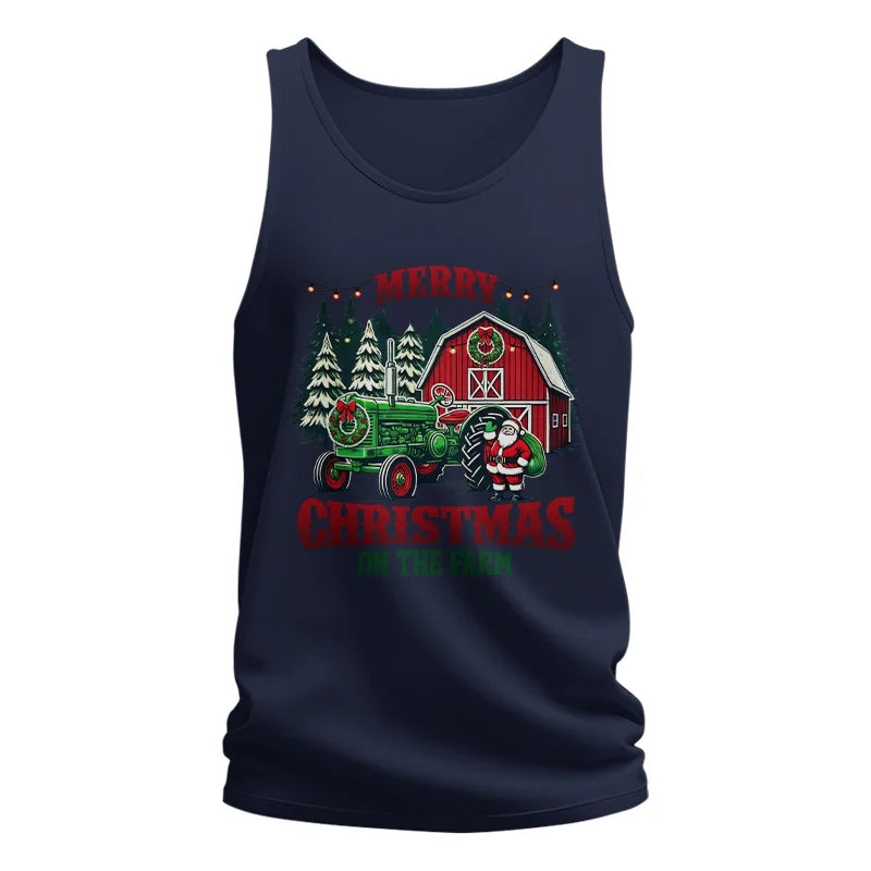 Image of Merry Christmas On The Farm 3 - Unisex Jersey Tank