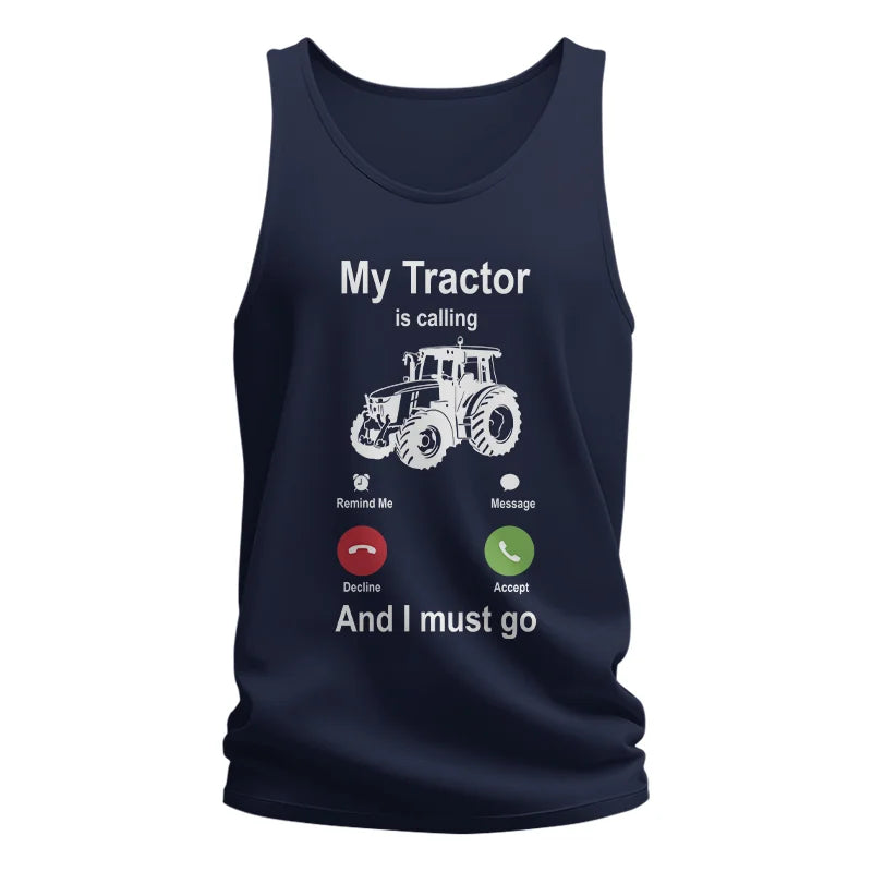 Image of My Tractor Is Calling - Unisex Jersey Tank