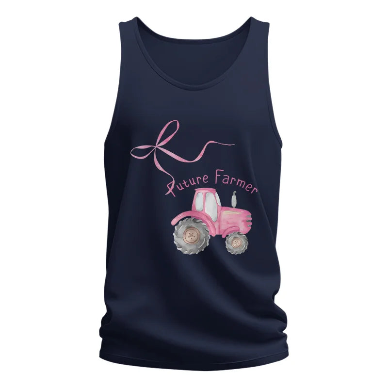 Pink Bow Cute Tractor - Unisex Jersey Tank