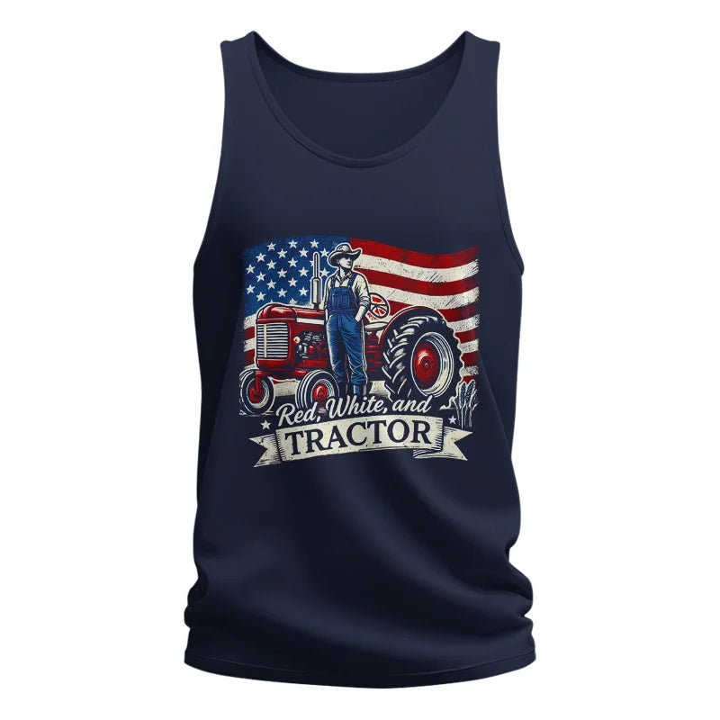 Red White And Tractor - Unisex Jersey Tank