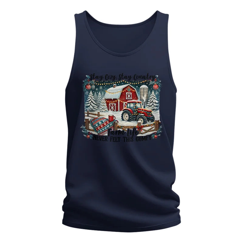 Stay Cozy_Stay Country_Farm Life Never Felt This Comfy 3 - Unisex Jersey Tank