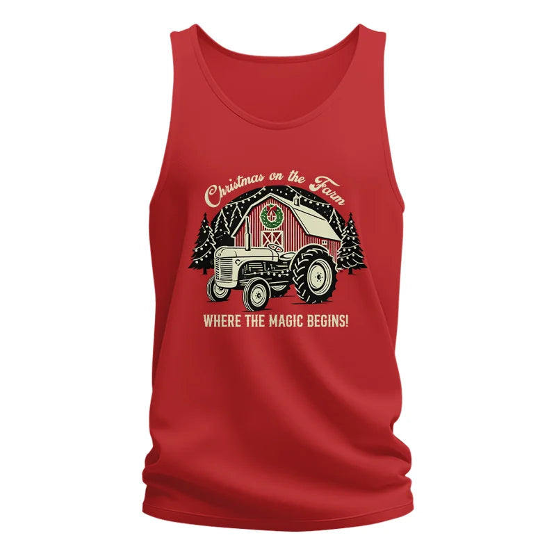 Christmas on the Farm Where the Magic Begins! 3 - Unisex Jersey Tank