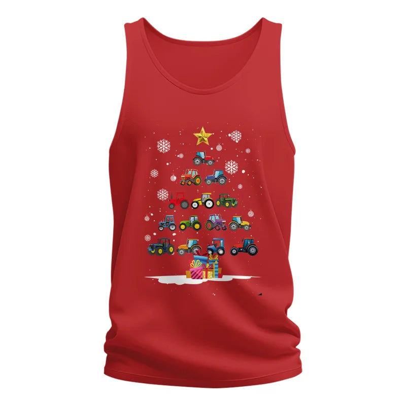 Christmas Tractor Tree - Unisex Jersey Tank