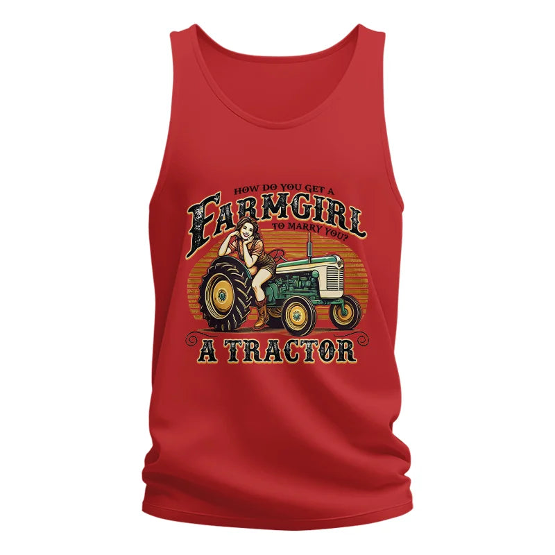 Image of Get A Farmgirl To Marry You_A Tractor - Unisex Jersey Tank