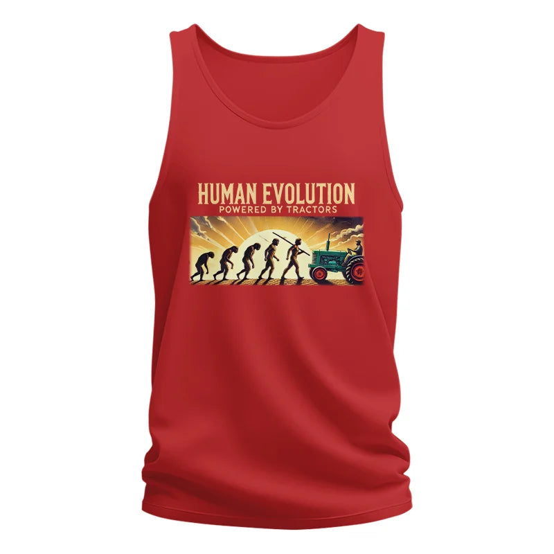 Image of Human Evolution Powered By Tractors - Unisex Jersey Tank